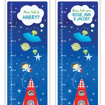 Personalised Space Height Chart By Made By Ellis | notonthehighstreet.com