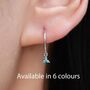 Sterling Silver Extra Tiny Three Cz Huggie Hoop Earrings, thumbnail 1 of 12