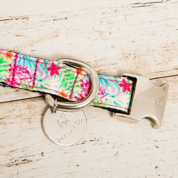 The Clifton Multi Rainbow Floral Dog Collar Bow Tie, 4 of 4