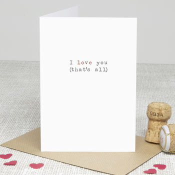 'i Love You' Greetings Card By Slice Of Pie Designs ...