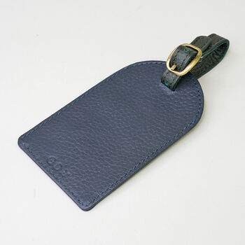 Personalised Pebble Grain Leather Luggage Tag, 4 of 8