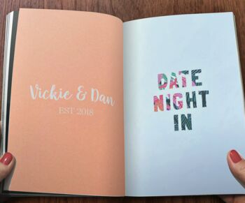 Personalised Hardback Date Night In Journal For Couples, 3 of 8