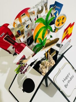 Barcelona Themed 3D Birthday Card, 5 of 7