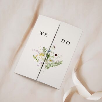 Wildflower Floral Gatefold Wedding Invitations, 2 of 5