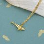 Tiny 3D Whale Pendant Necklace In Sterling Silver, thumbnail 5 of 12