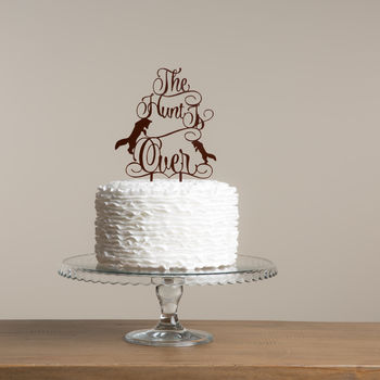 The Hunt Is Over Wedding Engagement Party Cake Topper, 2 of 3