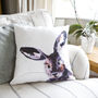 Inky Hare Cushion, thumbnail 4 of 5