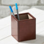 Personalised Leather Pen Pot Two Colours, thumbnail 1 of 8