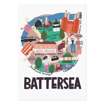 Battersea Illustrated London Map, 6 of 6