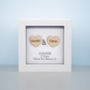 Personalised 5th Wood Wedding Anniversary Hearts Frame Gift, thumbnail 1 of 4