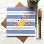 Coastal Crab Greeting Card, thumbnail 1 of 2
