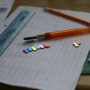 Colourful Fused Glass Cufflinks In Autumn Colours, 10 of 11