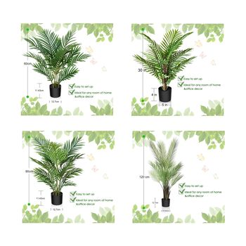 Artificial Fake Palm Tree Decorative Faux Plants, 11 of 11