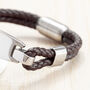 Personalised Men's Leather ID Bracelet, thumbnail 7 of 10