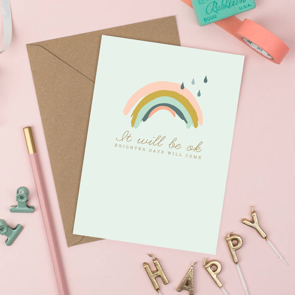 Rainbow Brighter Days Will Come Card By Sirocco Design ...