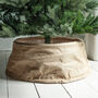 Natural Linen Christmas Tree Skirt, thumbnail 1 of 2
