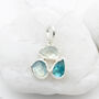 Aquamarine And Apatite Handmade Gemstone Pendant, thumbnail 4 of 5
