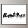 Derby City Skyline Black And White, thumbnail 3 of 6