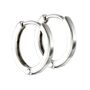 Flat Sterling Silver Huggie Hoop Earrings, thumbnail 4 of 8