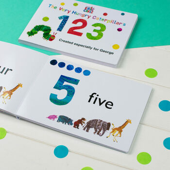 Personalised Very Hungry Caterpillar Board Book – 123, 7 of 9