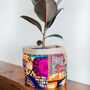 African Patchwork Fabric Plant Pot Holder, thumbnail 5 of 6