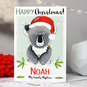 Personalised Koala Relation Christmas Card, 7 of 8