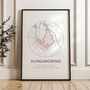 Hungaroring F1 Print, Hungary Formula One Track Circuit Poster, thumbnail 2 of 3