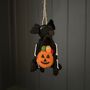 Wool Dog With Pumpkin Hanging Halloween Decoration, thumbnail 1 of 2
