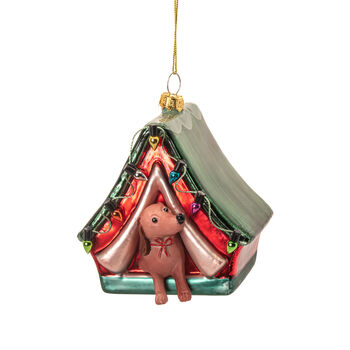 Personalised Dog In A Tent Bauble, 2 of 3