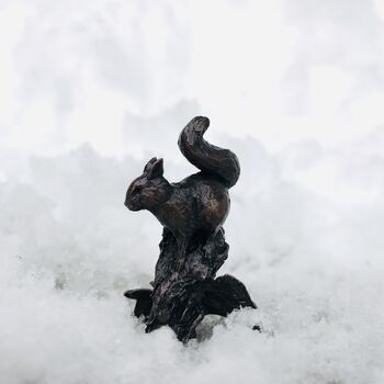 Miniature Bronze Squirrel Sculpture 8th Anniversary, 7 of 10