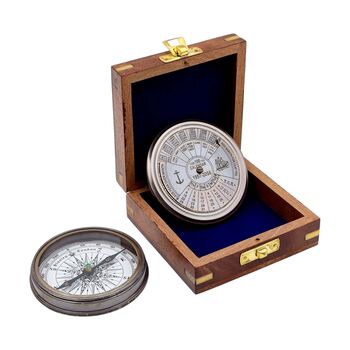 Personalised Three Inches 36th Birthday 100 Year Calendar Compass, 6 of 12