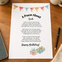 Personalised 40th Birthday Gift Print Special Poem, thumbnail 1 of 9