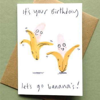 Let's Go Bananas Birthday Card, 2 of 2
