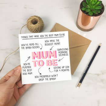 Personalised 'Things That Make You Mum To Be' Card, 3 of 4