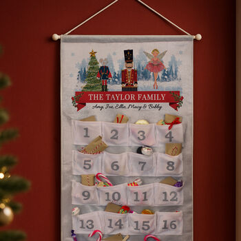 Personalised Nutcracker Advent Calendar In Silver, 4 of 5