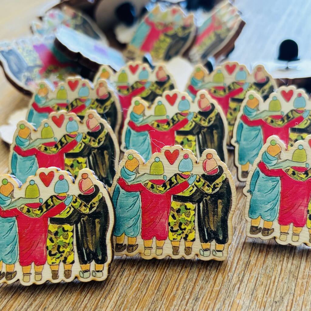 Wild Swim Friends Pin Badge, 1 of 1