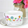 Personalised Flowers Cup And Saucer, thumbnail 1 of 3
