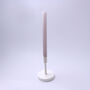 G Decor Velluto Rosato Set Of Two Extra Tall Dinner And Taper Candles With Ribbed Velvet Matte Finish, thumbnail 3 of 3