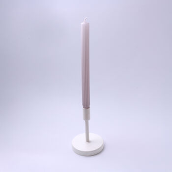 G Decor Velluto Rosato Set Of Two Extra Tall Dinner And Taper Candles With Ribbed Velvet Matte Finish, 3 of 3