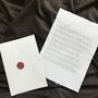 A4 Personalised Custom Typewriter Letter With Envelope And Wax Seal, thumbnail 1 of 4