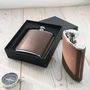 Leather Standing Seam Hip Flask, thumbnail 2 of 7