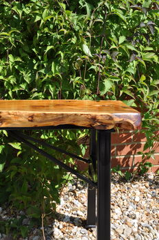 Handcrafted Yew Wood Bench Seat, 4 of 8