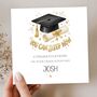Funny Gold Graduation Card For Him, Son, Grandson, thumbnail 1 of 3