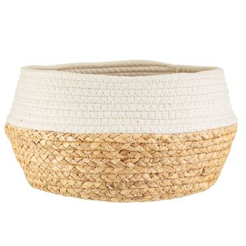 Large White And Natural Storage Basket, 3 of 3