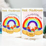 Personalised Rainbow First Christmas Card, thumbnail 1 of 6