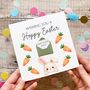 Personalised Easter Card For Child, Hoppy Easter, For Daughter, Son, Granddaughter, Grandson Etc, thumbnail 1 of 6