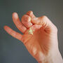 'Stella Luna' Ethical Hand Beaten Brass Earrings, thumbnail 3 of 5