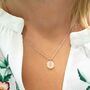 Personalised Initial Hammered Disc Necklace, thumbnail 5 of 12