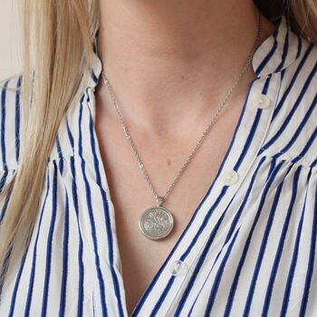 Personalised 1954 70th Birthday Sixpence Necklace, 2 of 8