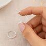 Hammered Sterling Silver Sleeper Hoop Earrings – 12mm, thumbnail 4 of 12